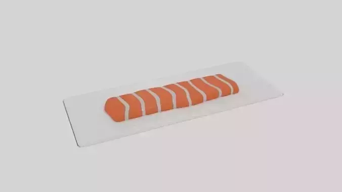 Salmon Fillet Low-poly 3D model