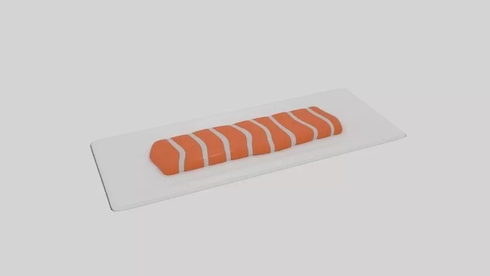 Salmon Fillet Low-poly 3D model