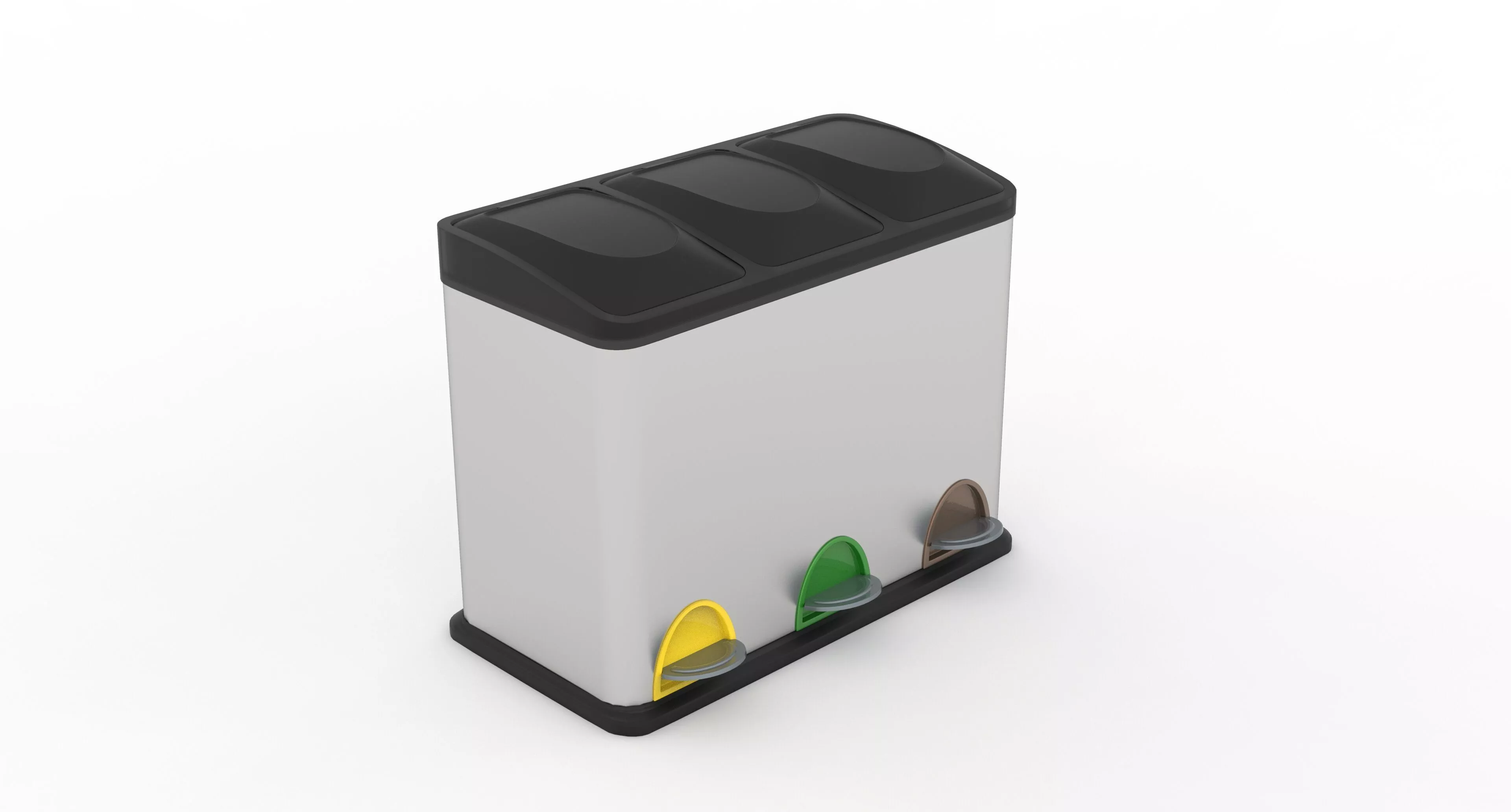 Dustbin Low-poly 3D model
