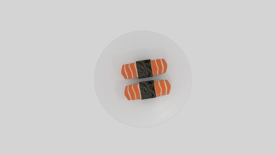  Salmon Sushi  Low-poly 3D model_3