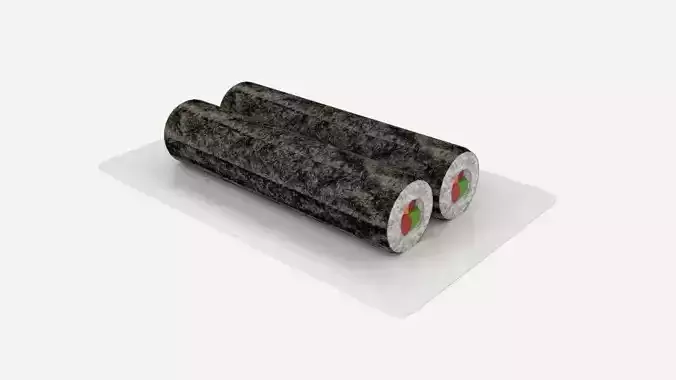Sushi Roll Long Low-poly 3D model