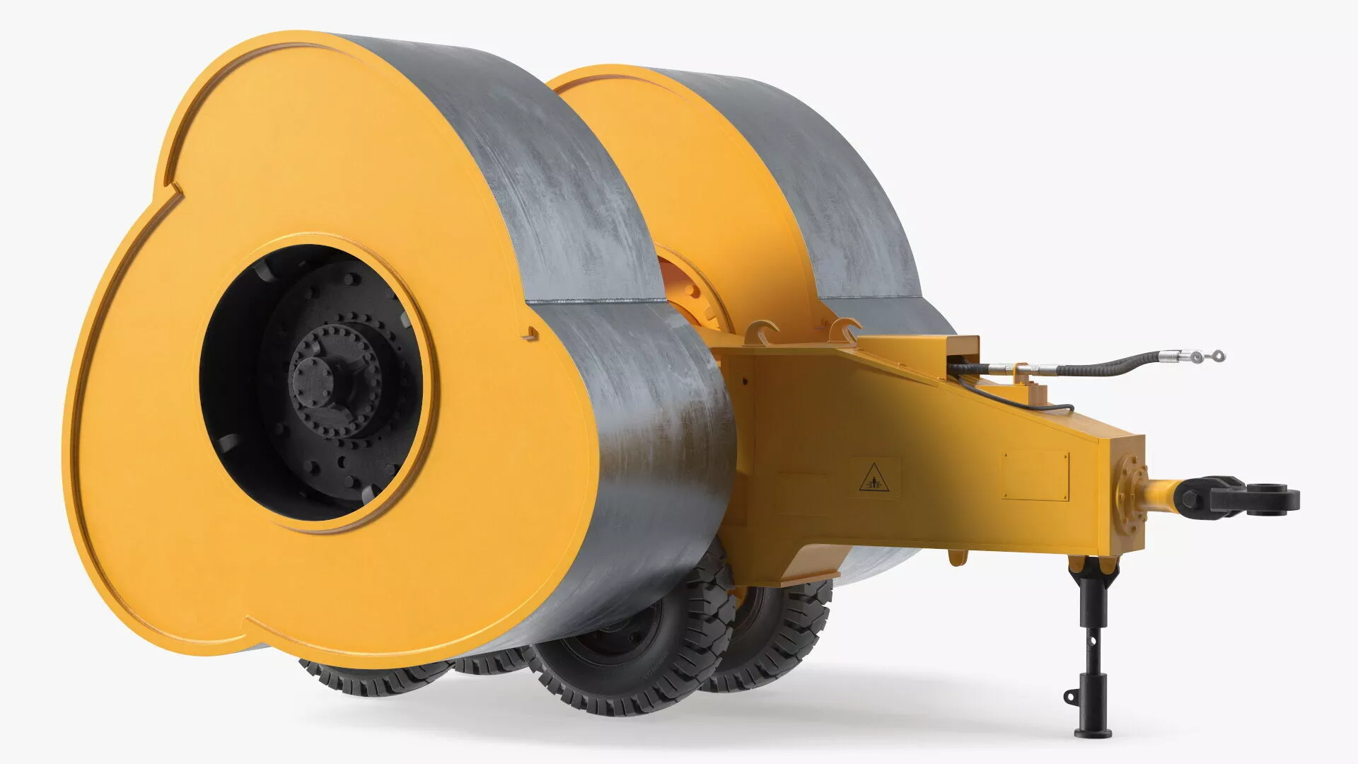 Impact Compactor Roller Rigged 3D model