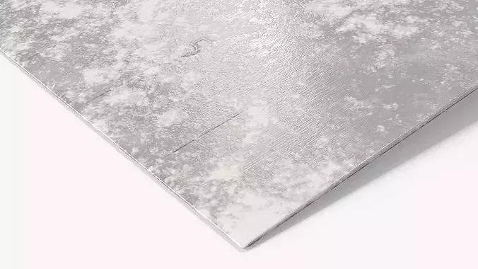 Stainless Steel Dough Scraper With Ruler Covered In Flour 3D model 6