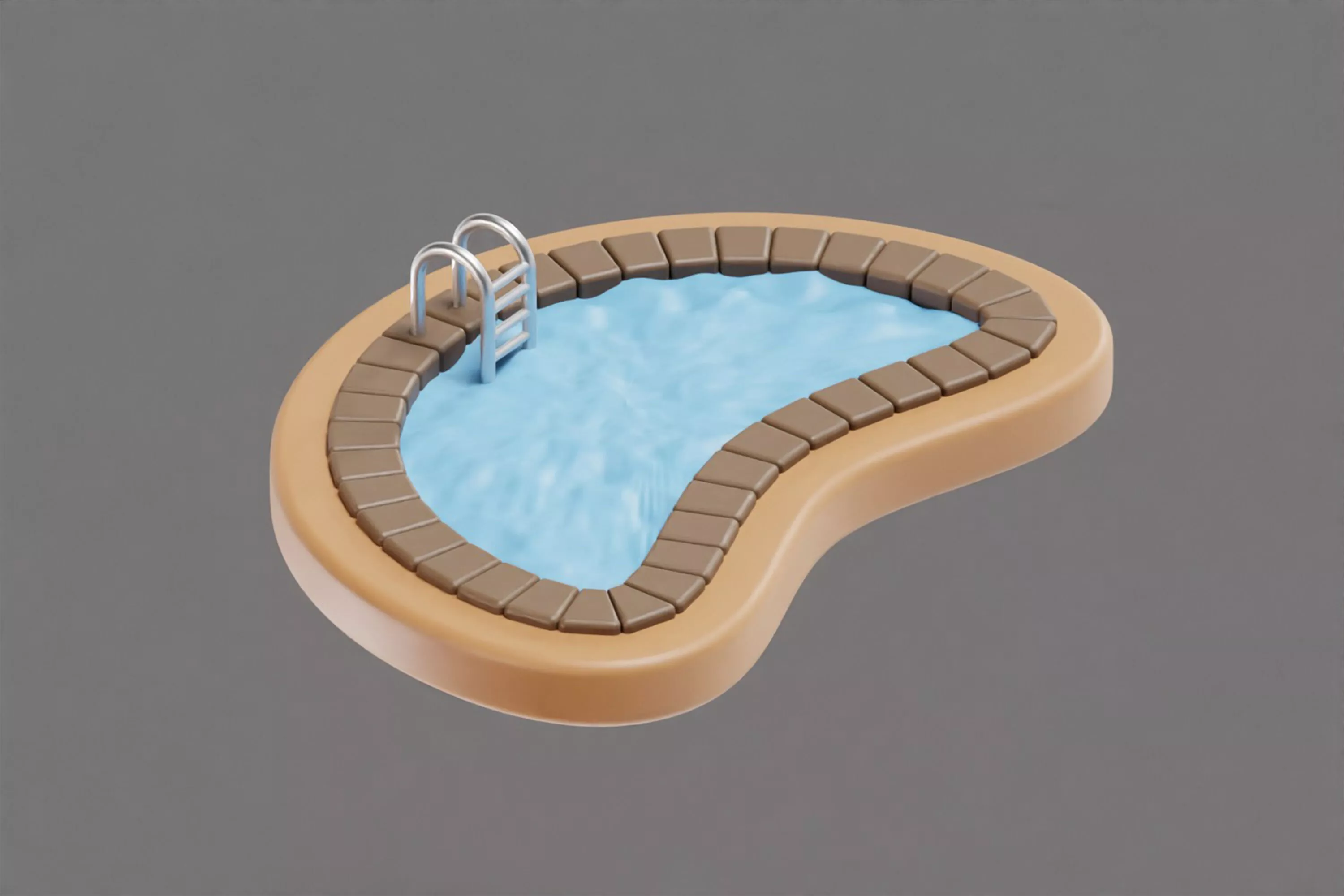 Swimming Pool Low-poly 3D model