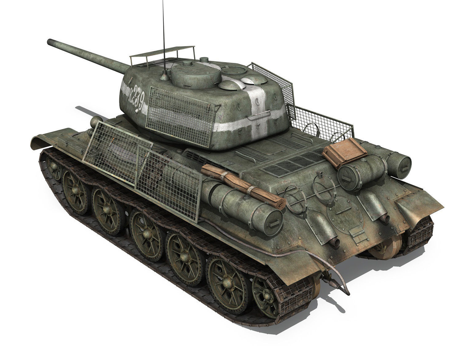 T-34 85 - Soviet medium tank - 239 3D model_4