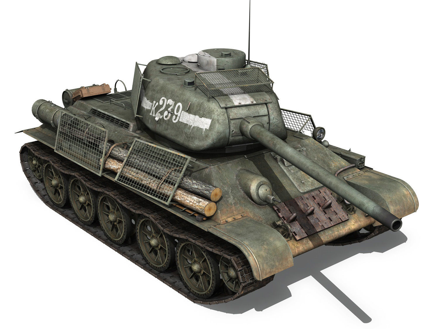 T-34 85 - Soviet medium tank - 239 3D model_8