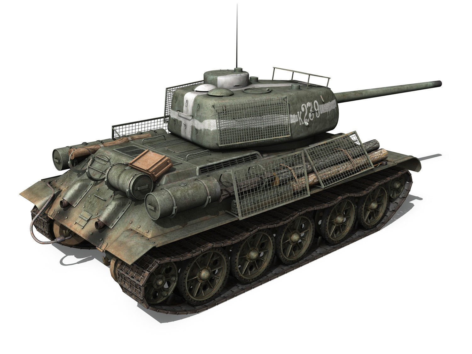 T-34 85 - Soviet medium tank - 239 3D model_6