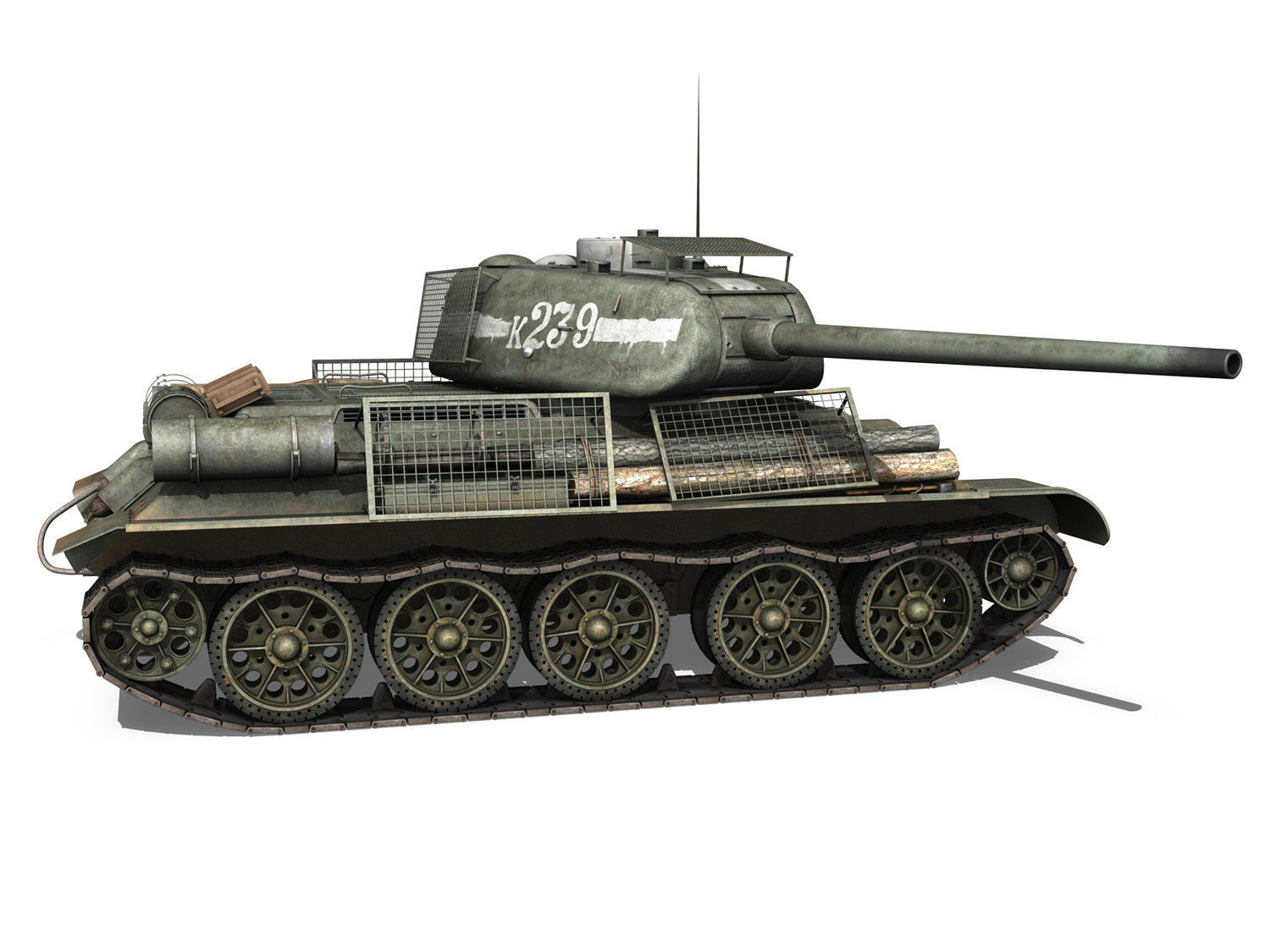 T-34 85 - Soviet medium tank - 239 3D model_7