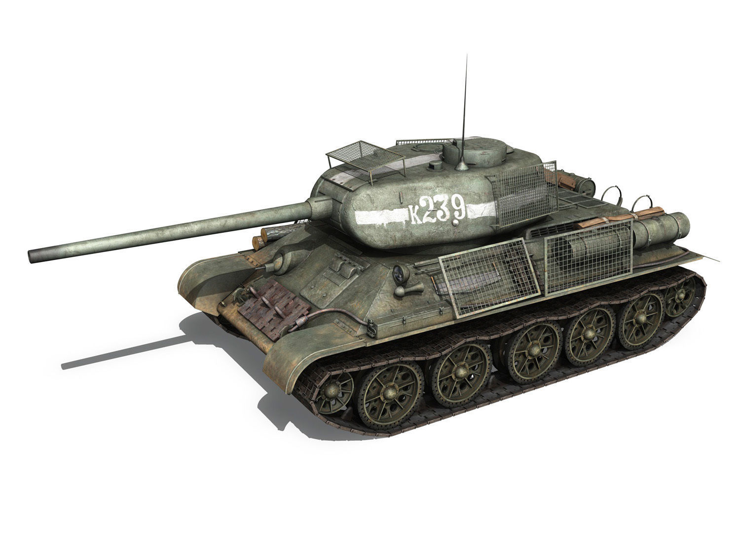 T-34 85 - Soviet medium tank - 239 3D model_2