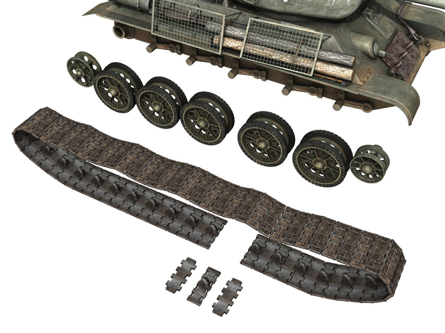 T-34 85 - Soviet medium tank - 239 3D model_11