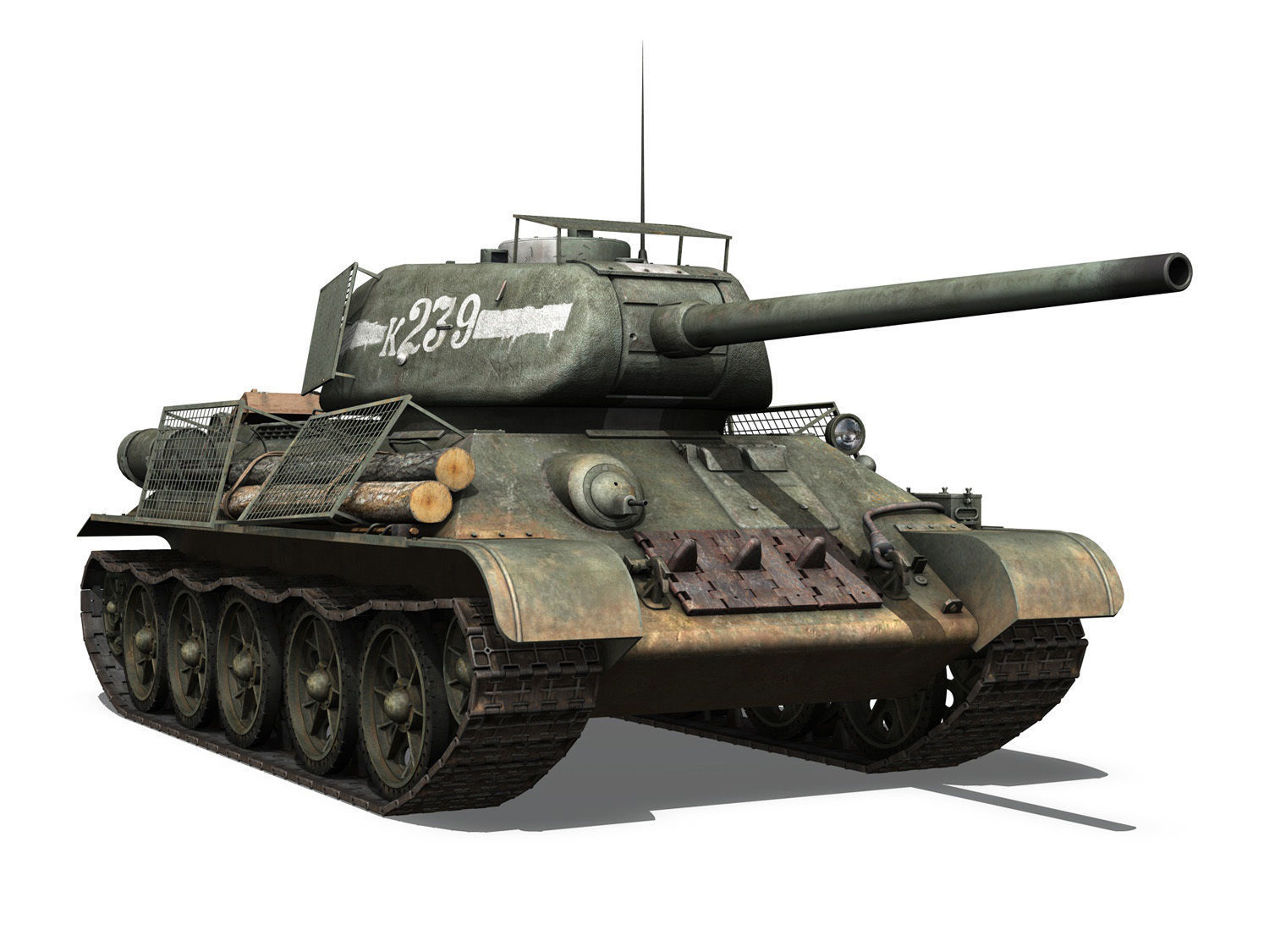 T-34 85 - Soviet medium tank - 239 3D model_9