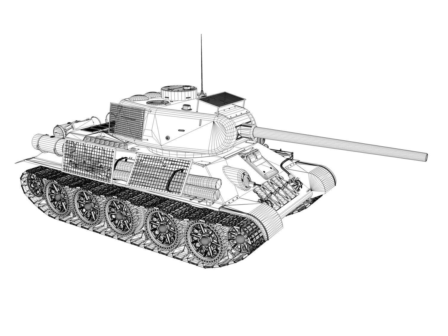 T-34 85 - Soviet medium tank - 239 3D model_12