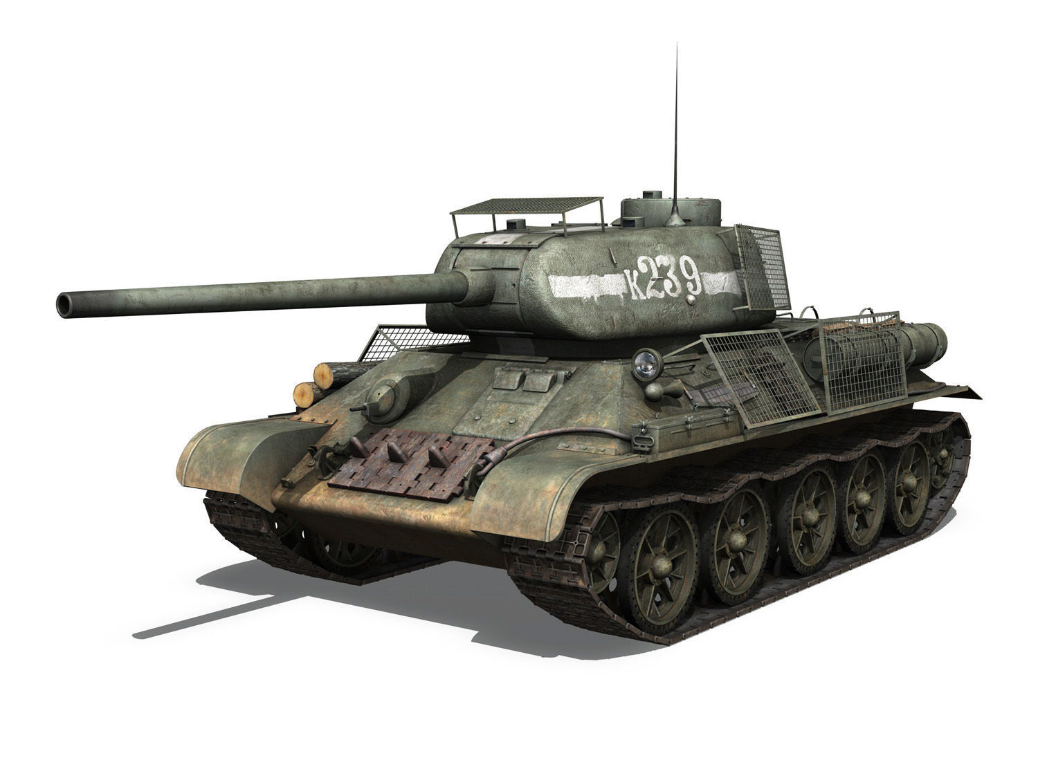 T-34 85 - Soviet medium tank - 239 3D model_1