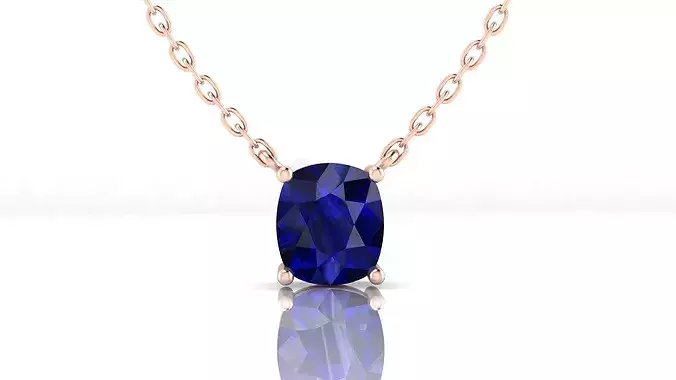 cushion cut minimal jewelry pendant