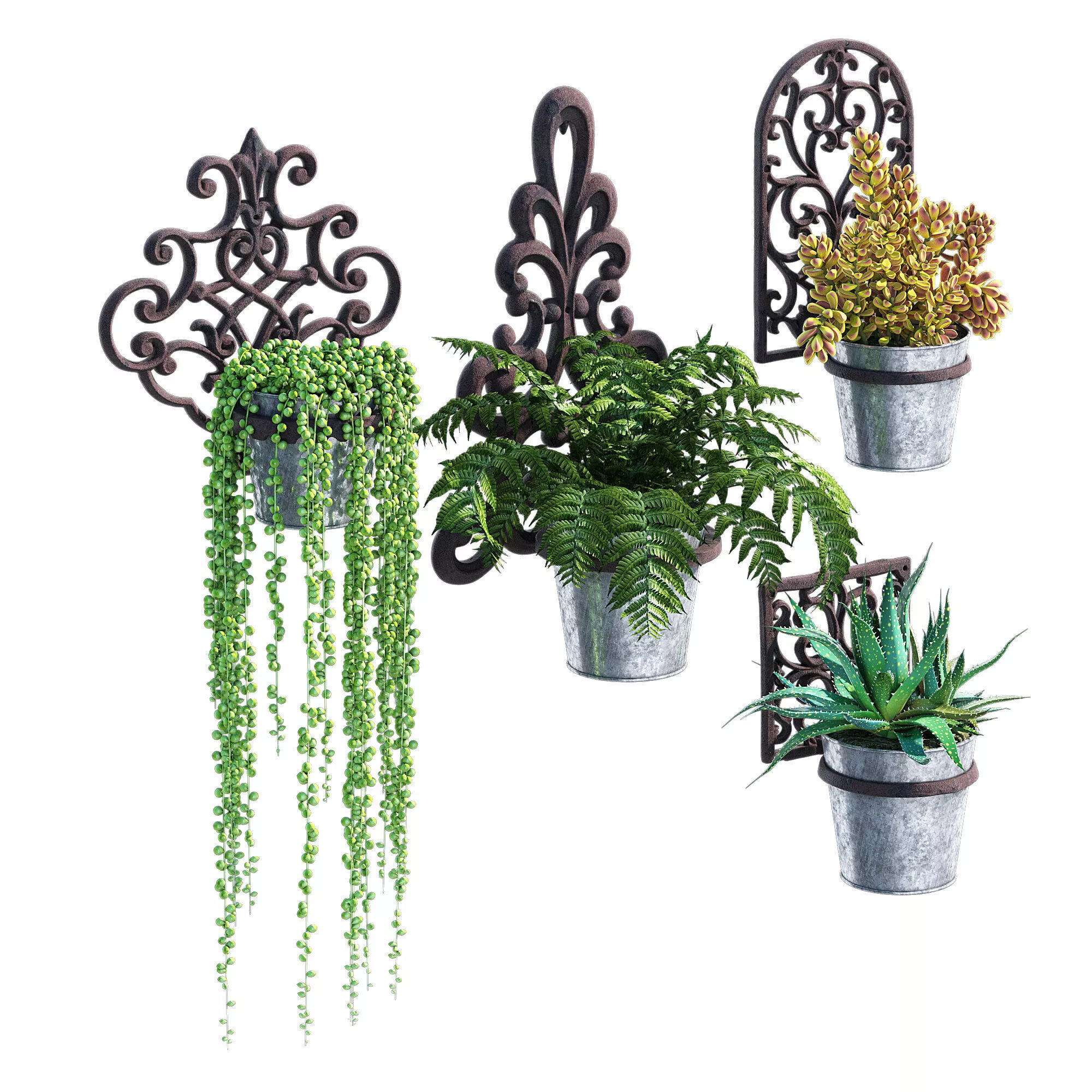 Wall-mounted french 3D model