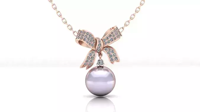 bow tie high jewelry with pearl high jewelry pendant