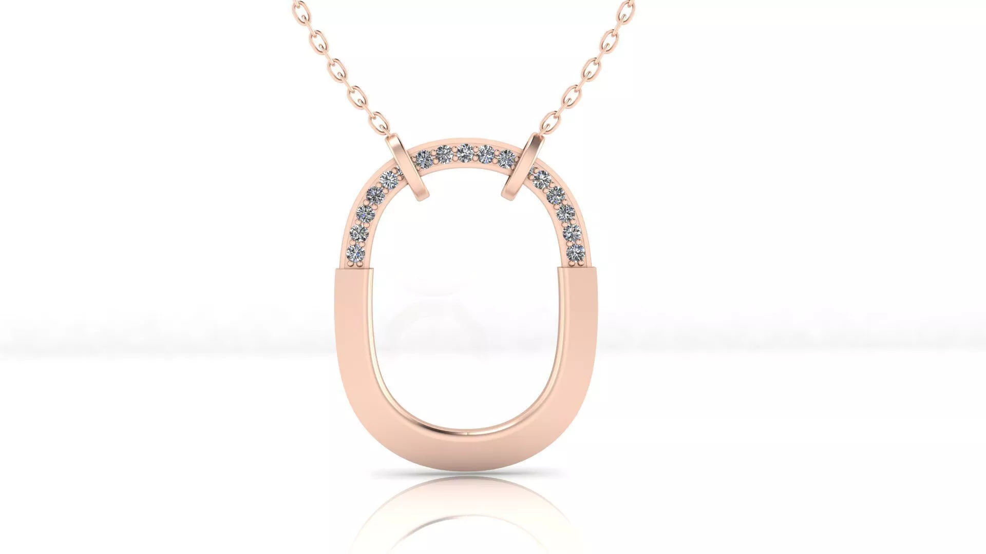 oval shape high jewelry pendant 3D print model
