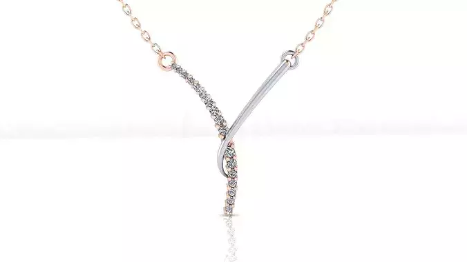 minimal 2 line jewelry pendant