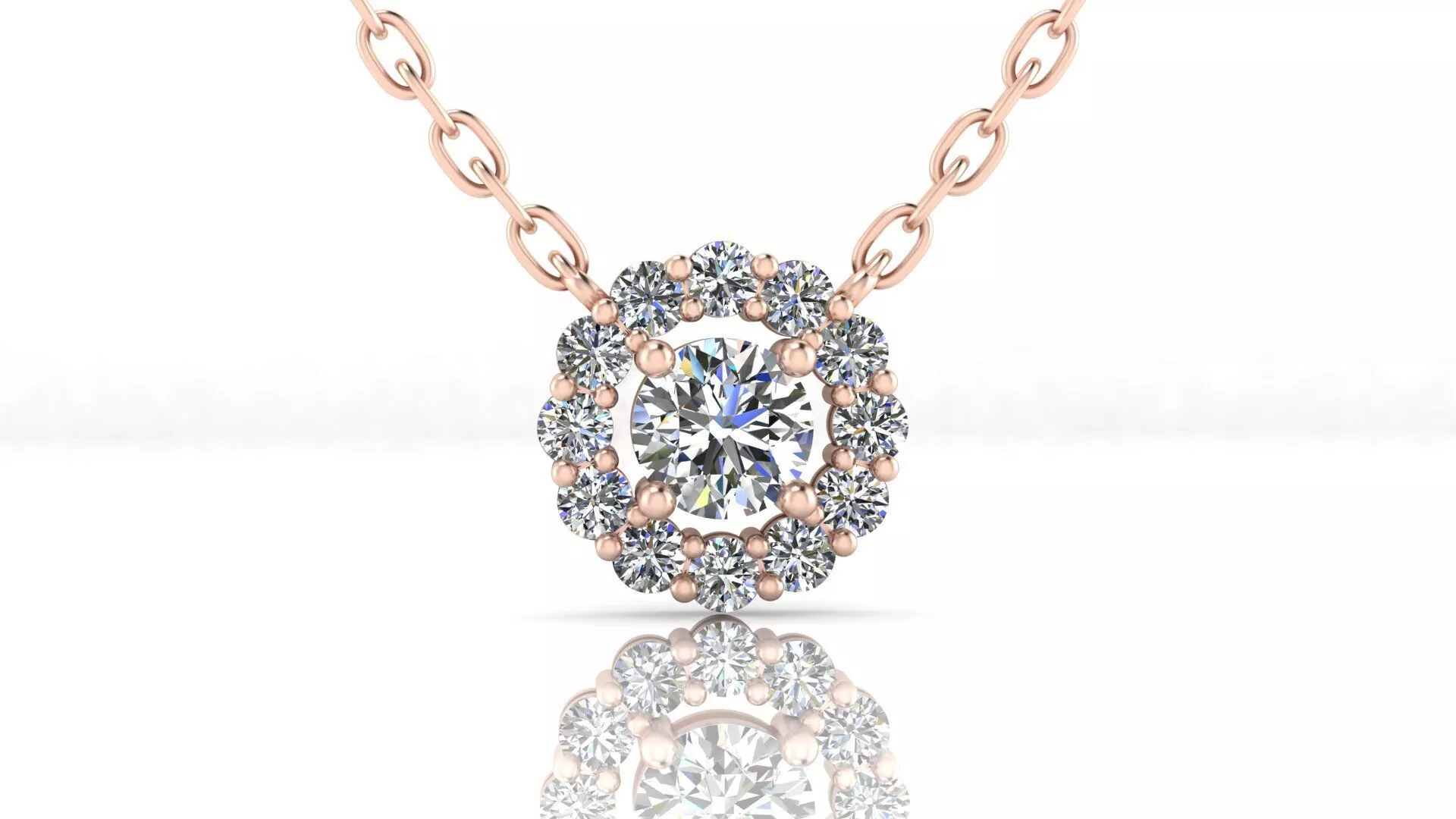 round halo jewelry pendant 3D print model