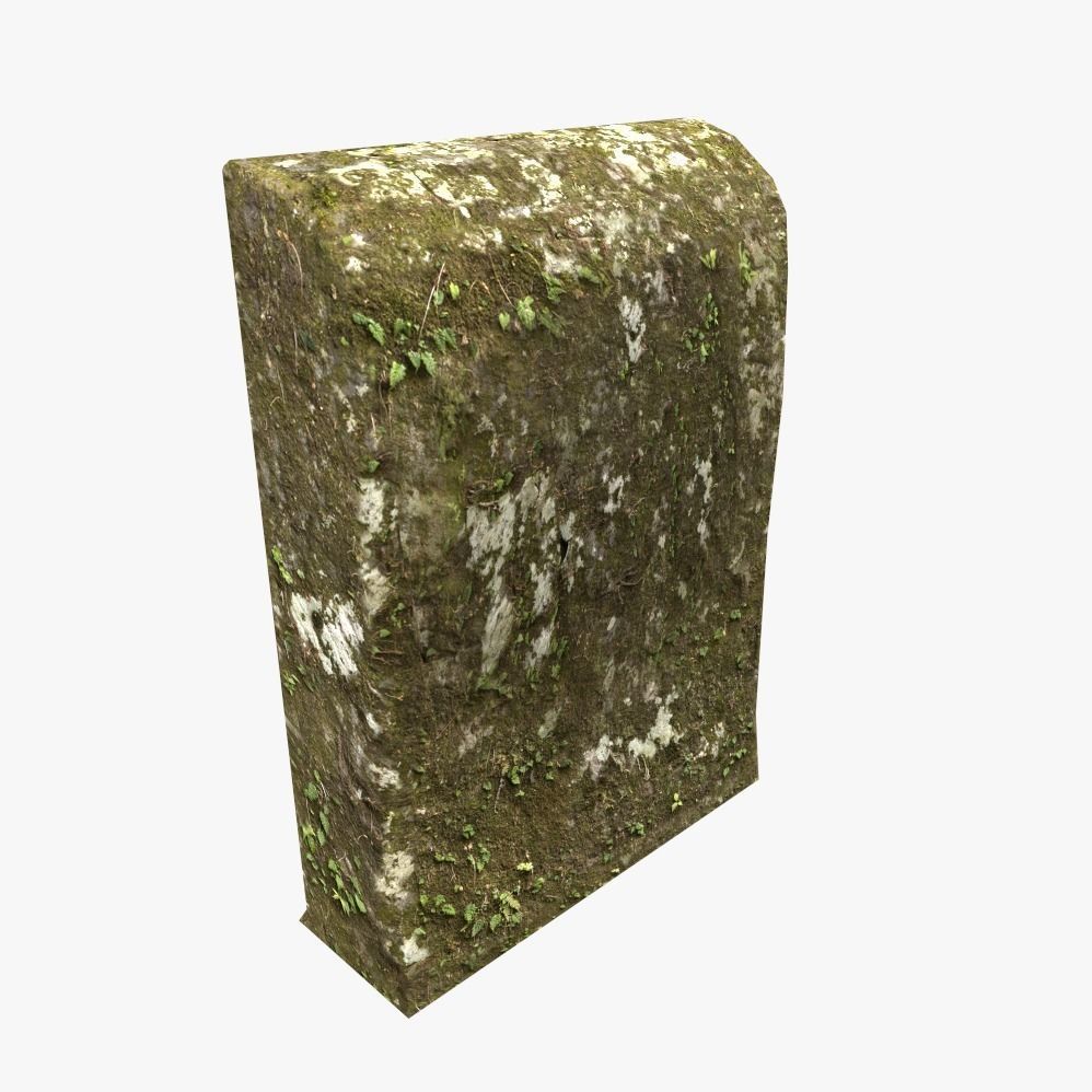 Mossy tomb Low-poly 3D model