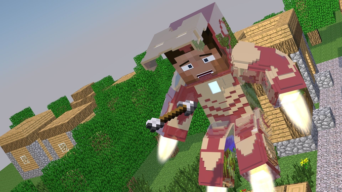 Iron Man - MineCraft 3D model