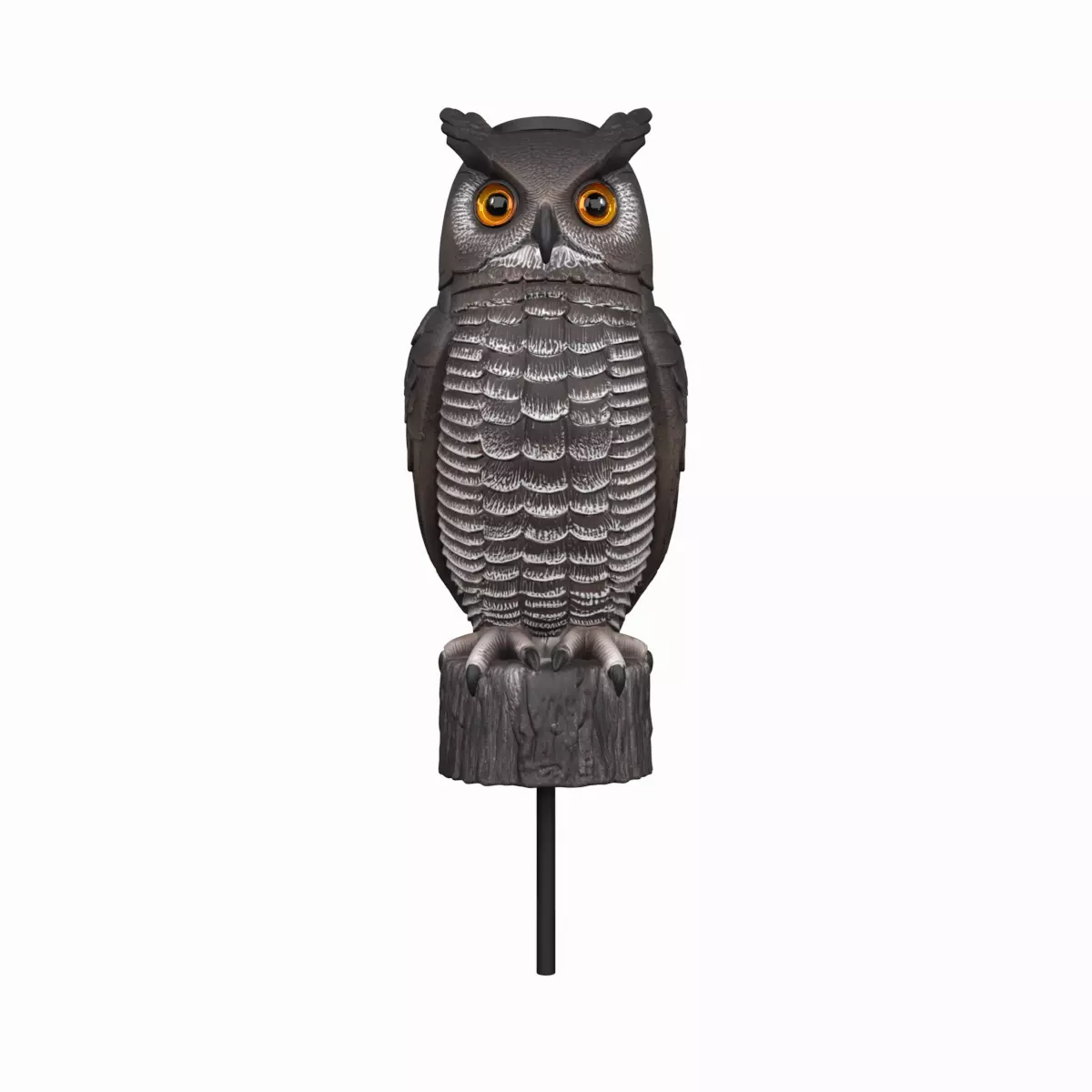 Realistic Plastic Owl Decoy 3D Model Turnaround 3D model