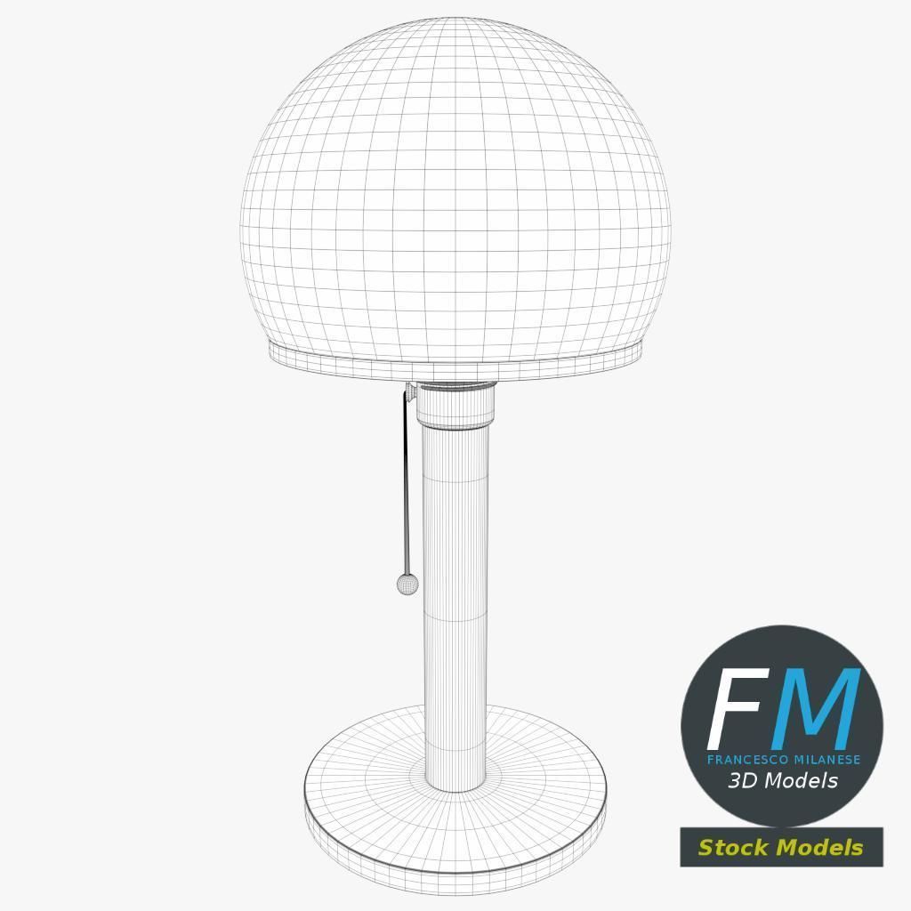 Wagenfeld table lamp 3D model_7