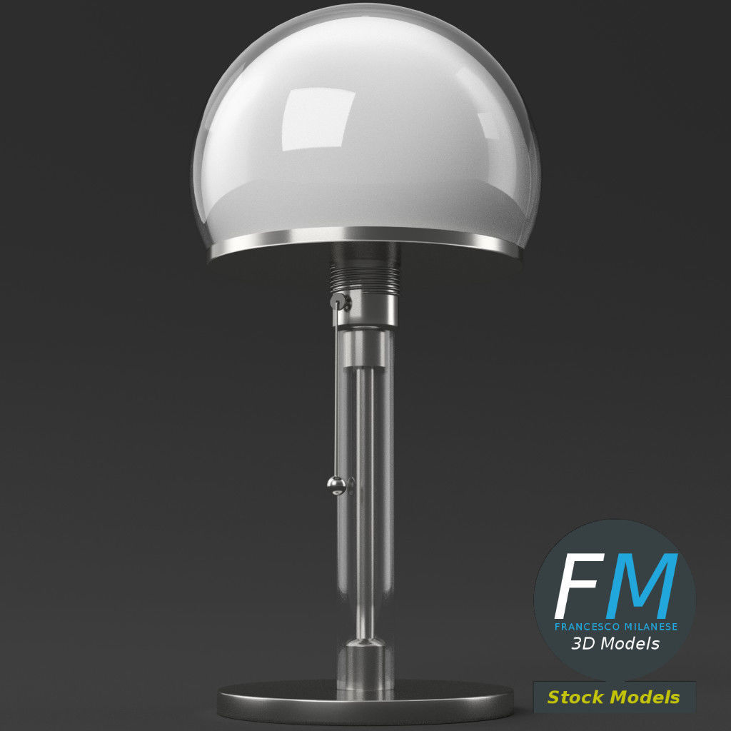 Wagenfeld table lamp 3D model_5