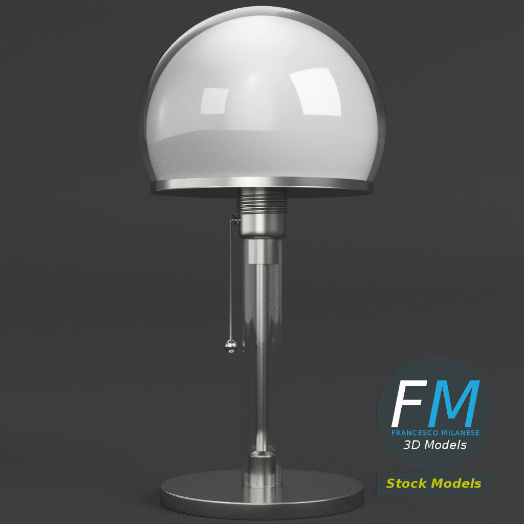Wagenfeld table lamp 3D model_3