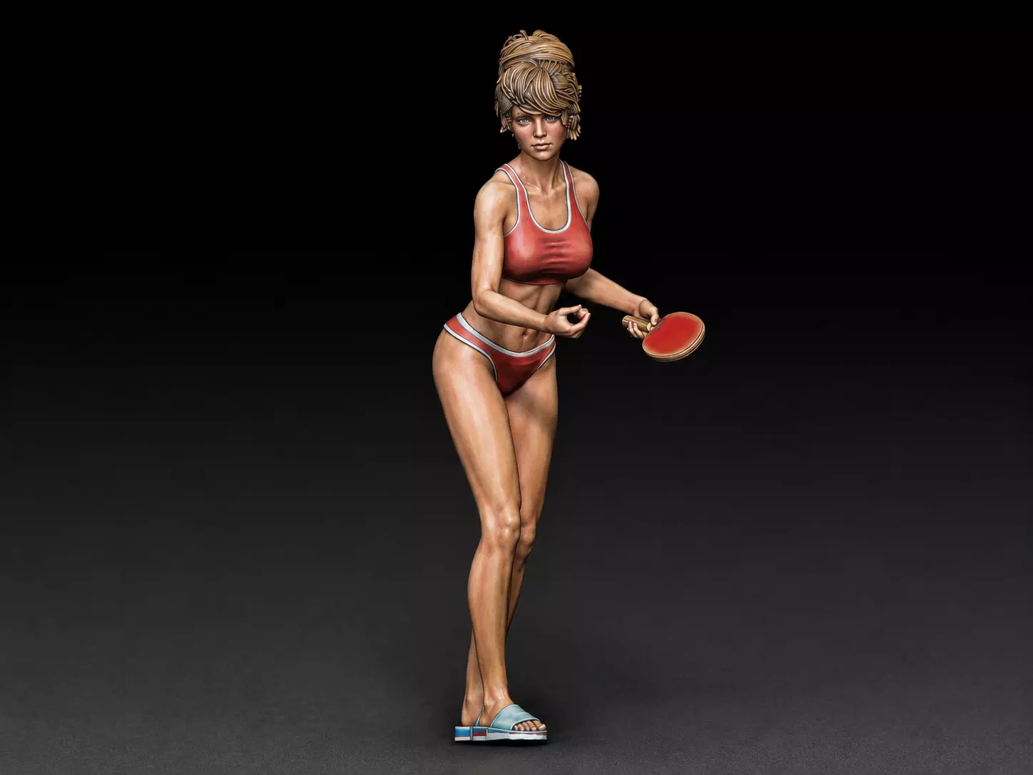 ping pong beach girl 1 3D print model