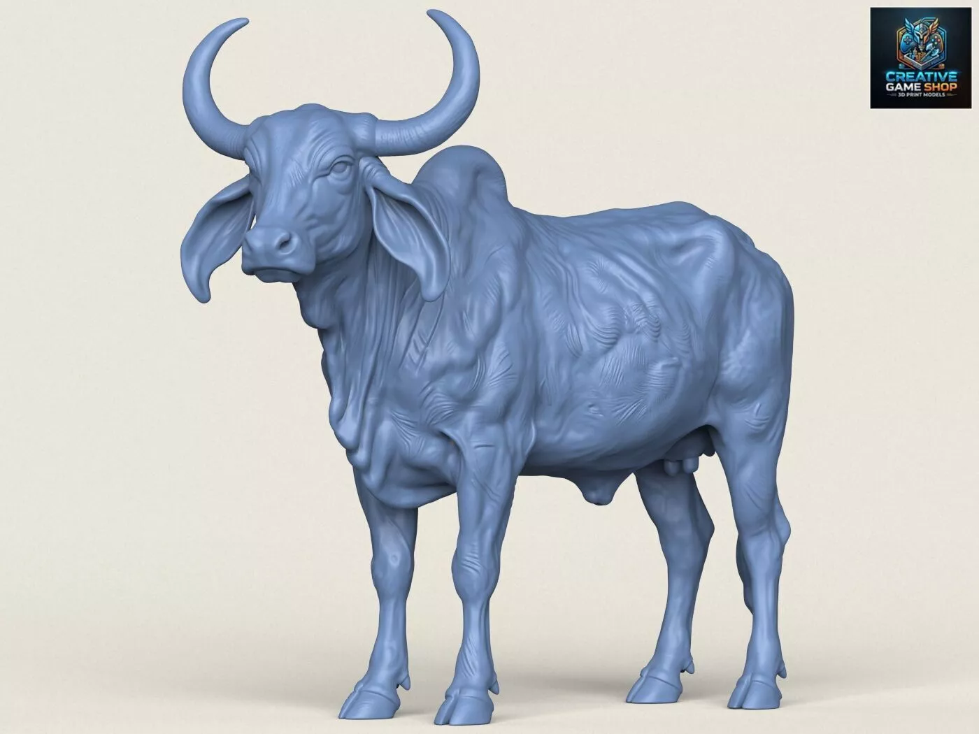 Indian Desi Gir Cow 3D print model