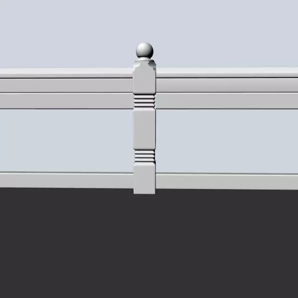 Porch Post 2 3D model_0