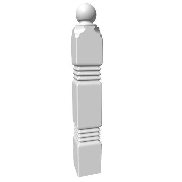 Porch Post 2 3D model_4