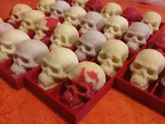 chocolate skull mold macker Free 3D print model