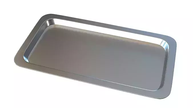 Stainless Steel Mayo Tray PBR Low-poly 3D model