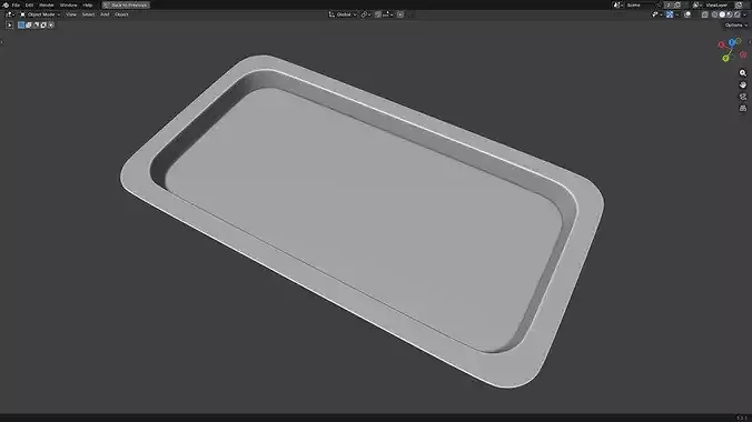 Stainless Steel Mayo Tray PBR Low-poly 3D model 5