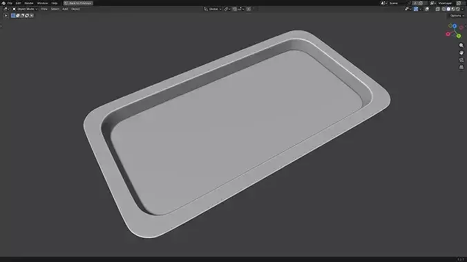Stainless Steel Mayo Tray PBR Low-poly 3D model 7