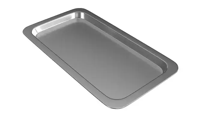 Stainless Steel Mayo Tray PBR Low-poly 3D model 3