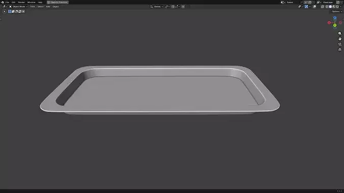 Stainless Steel Mayo Tray PBR Low-poly 3D model 6