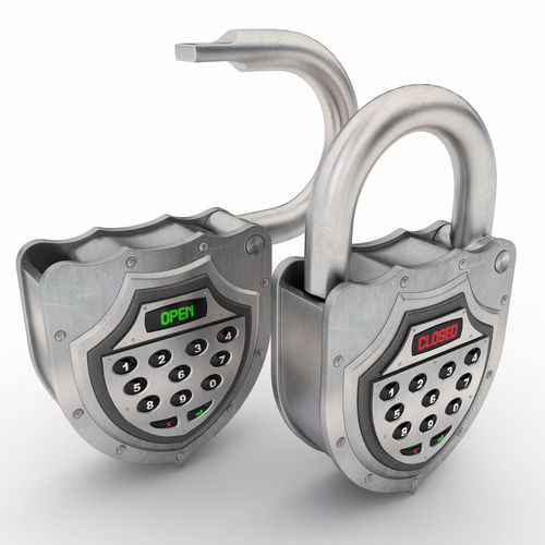 Electronic padlock Free 3D model