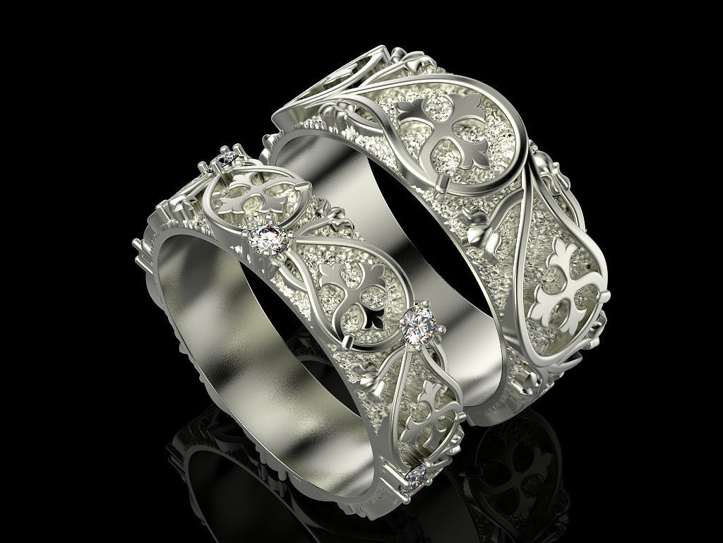 Wedding Ring 3D print model_2