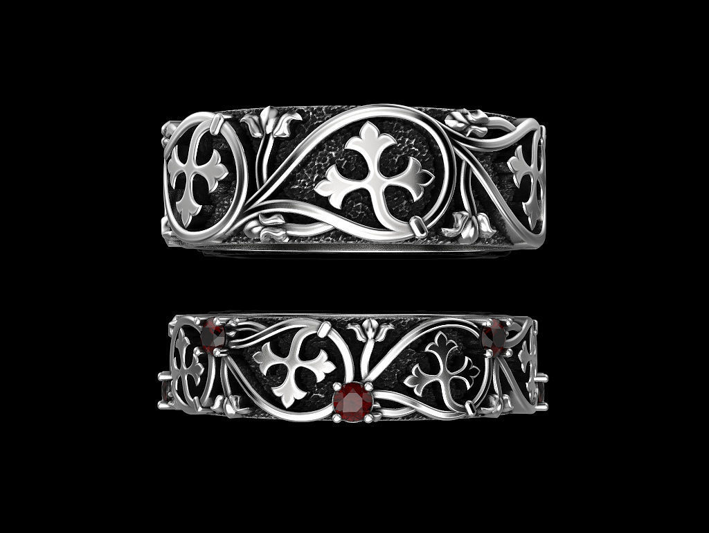Wedding Ring 3D print model_1