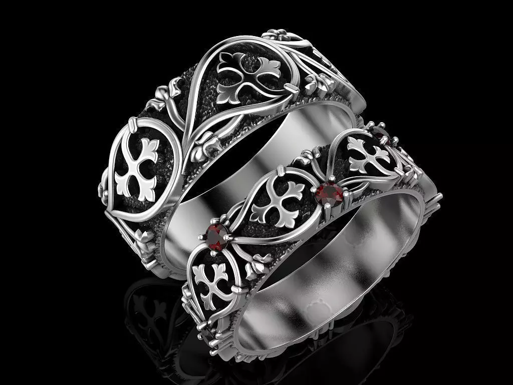 Wedding Ring 3D print model_0