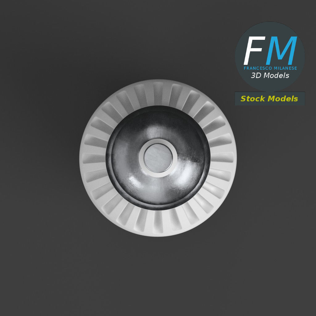 Florescent LED light bulb lamp 3D model_6