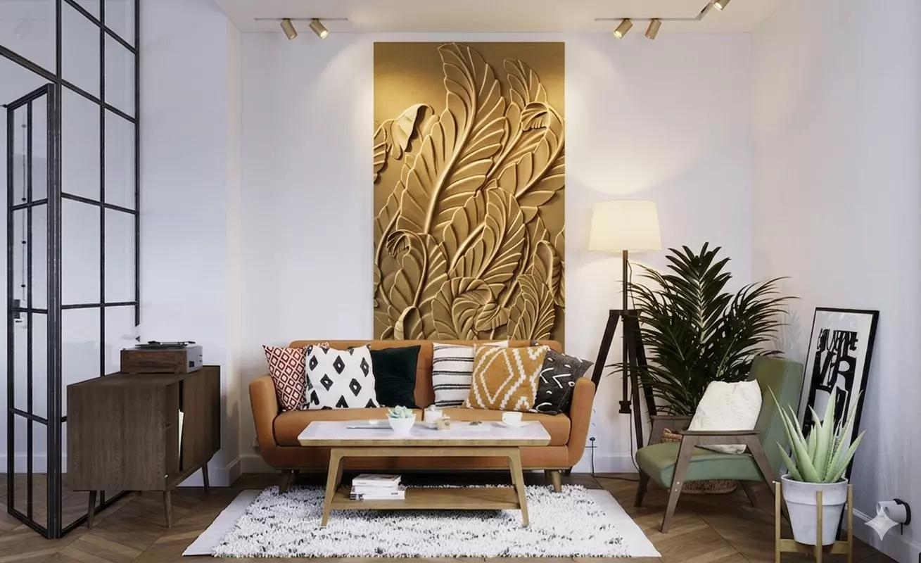 Tropical Leaves Wall Decor 3D Model 3D print model