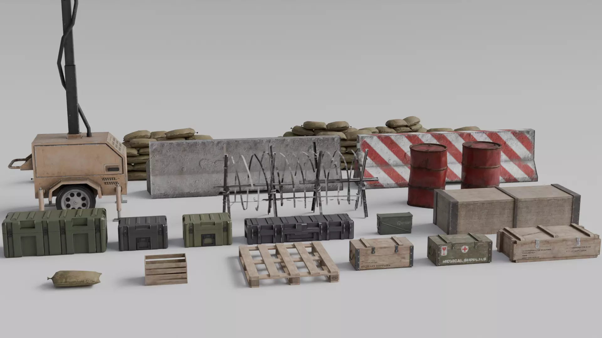 Game Ready Asset Bundle Low-poly 3D model