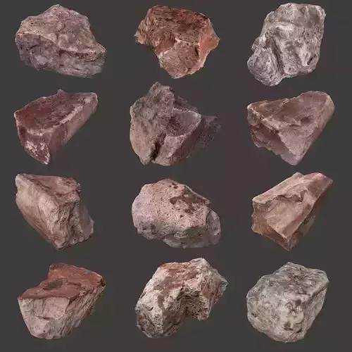 Debris Pack Low-poly 3D model
