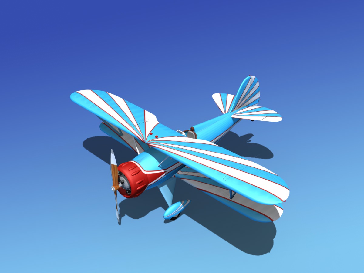 Waco YMF-5 V07 3D model_10