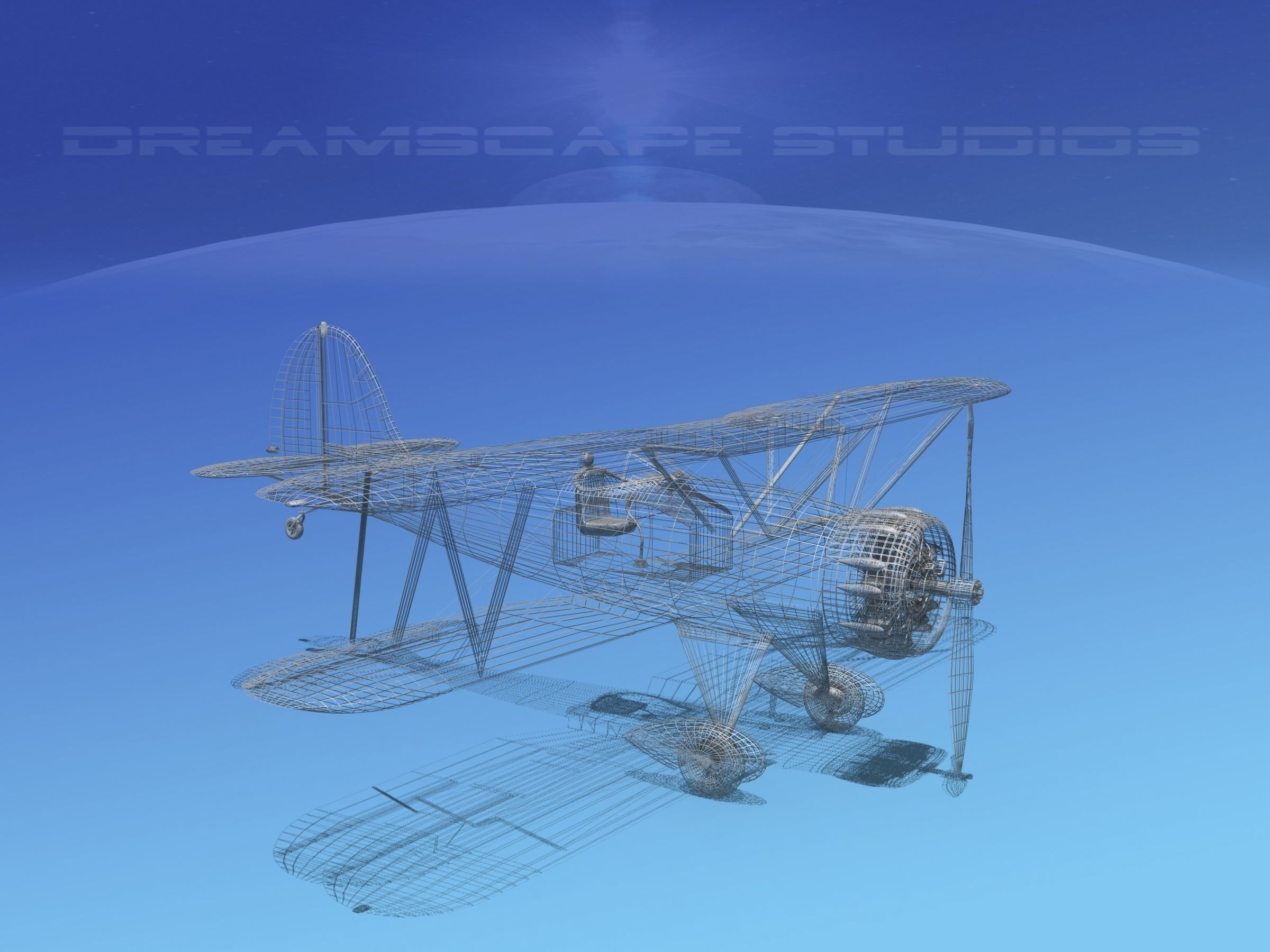 Waco YMF-5 V07 3D model_17