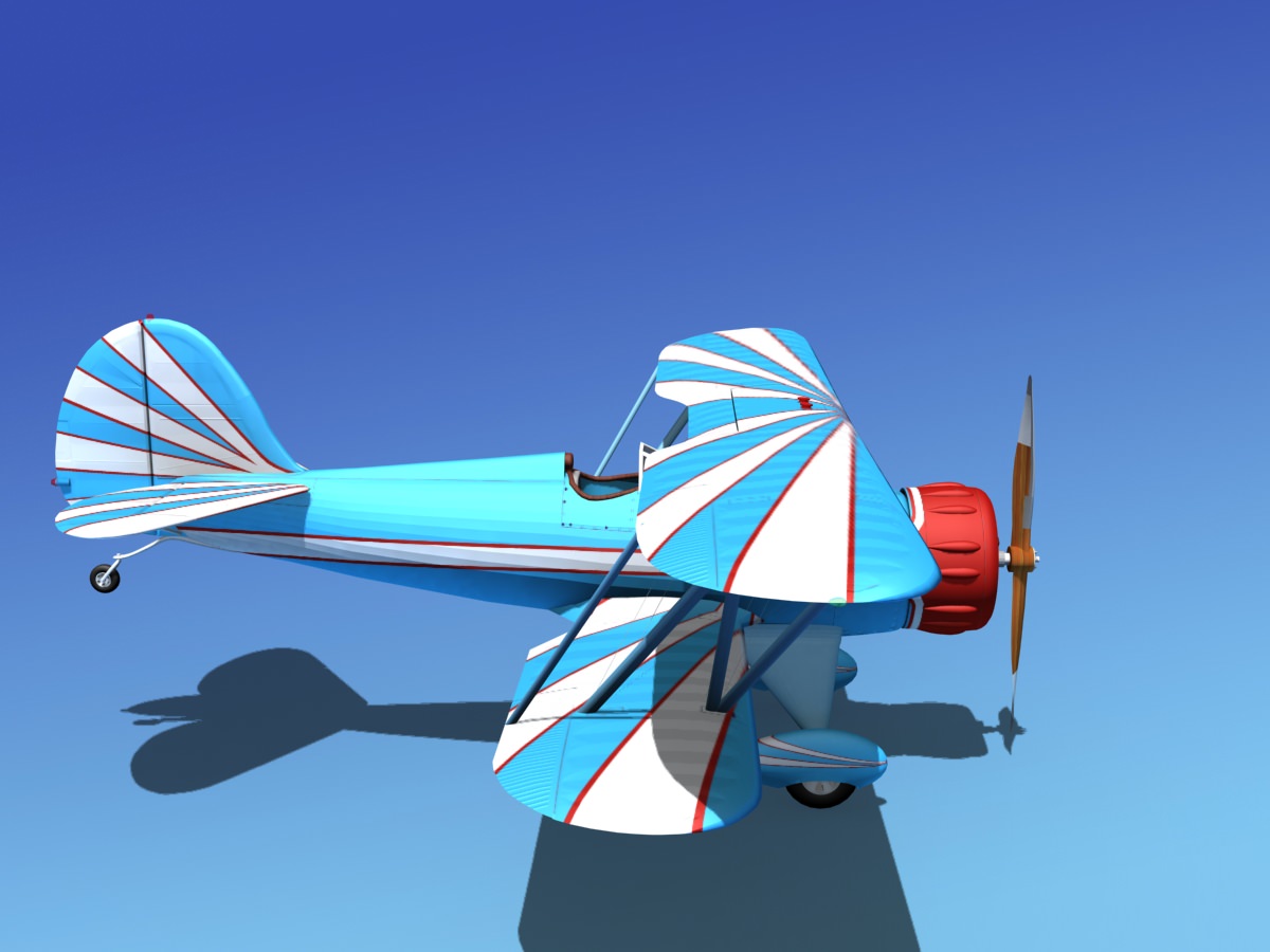 Waco YMF-5 V07 3D model_4